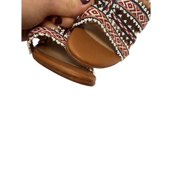 Ulla Johnson Beaded Sabina Tribal Ankle Wrap Heels NWT Sz. 7 - Picture 5 of 5